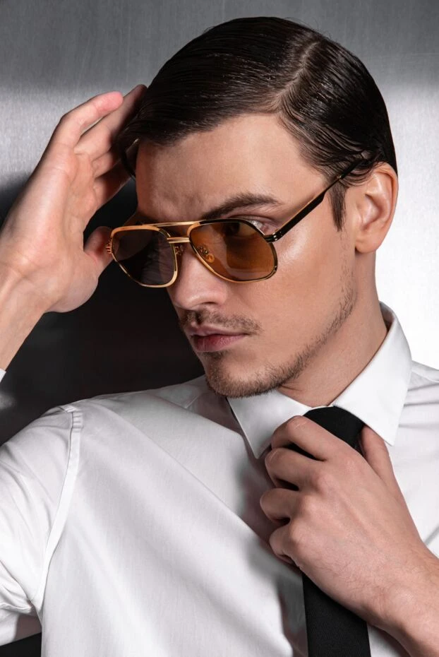 Gucci солнцезащитные очки авиатор мужские 186334 - фото 2