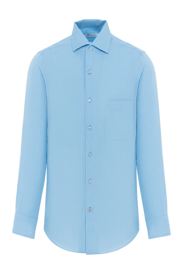 Classic linen shirt with mother-of-pearl buttons - photo 1