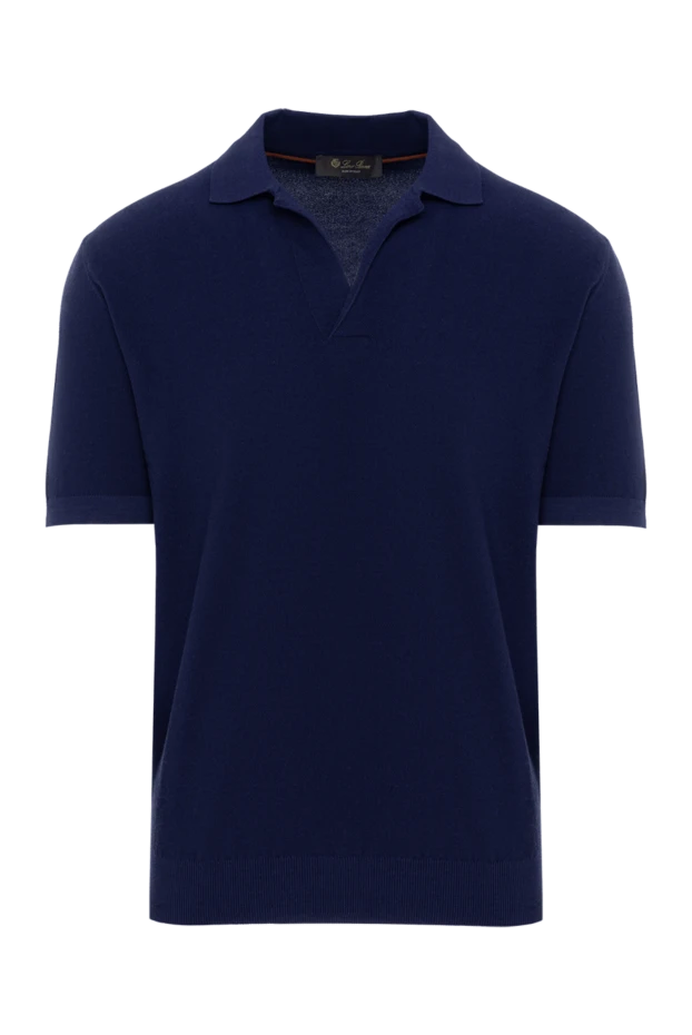 Empire polo shirt without buttons, blue - photo 1