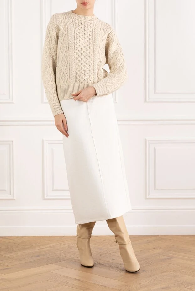 Loro Piana әйелдерге арналған valduggia crewneck кашемир секіргіш бежевый 186370 - фото 2