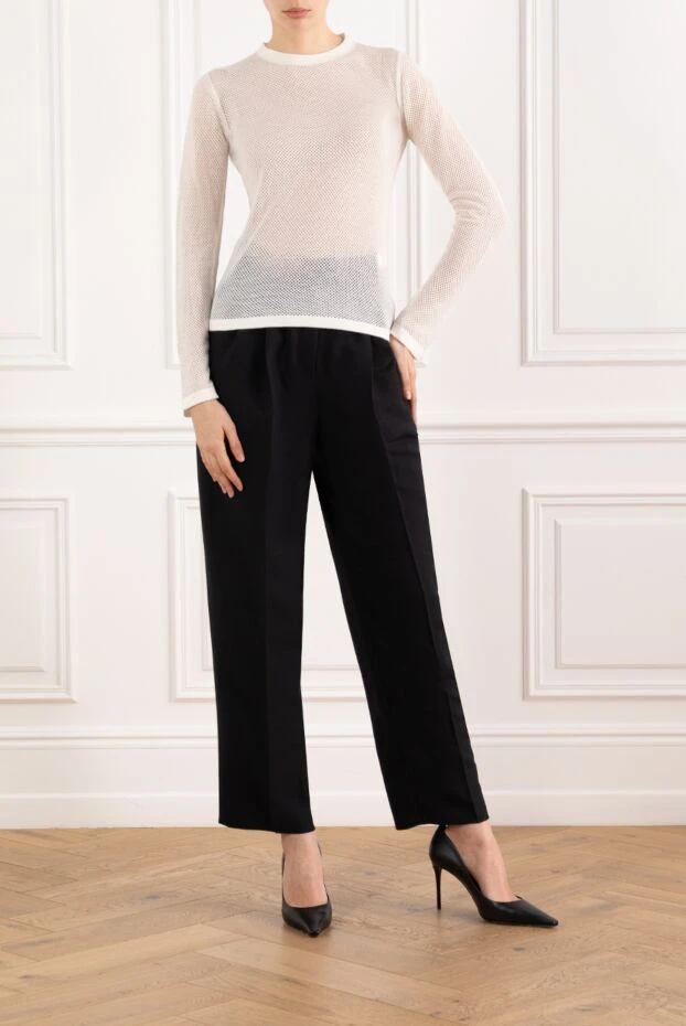 Loro Piana әйелдерге арналған ақ жұмсақ кашемирден жасалған секіргіш 186374 - фото 2