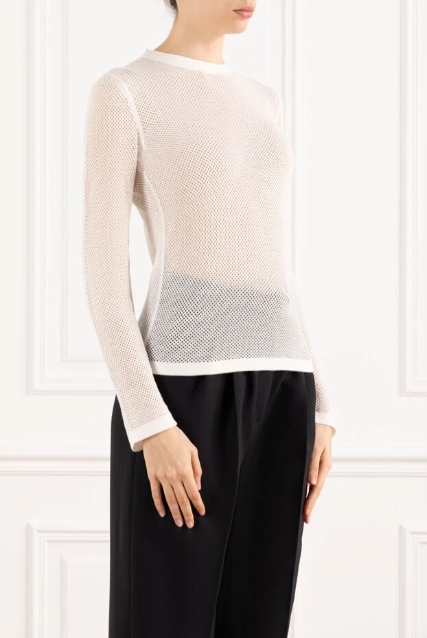 Loro Piana әйелдерге арналған ақ жұмсақ кашемирден жасалған секіргіш 186374 - фото 3