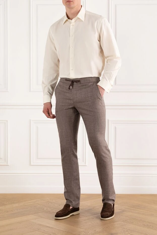 Canali classic white cotton shirt for men 186410 - photo 2