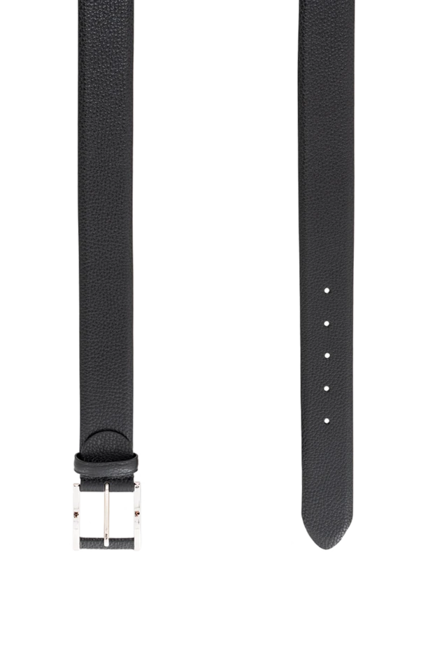 Cesare di Napoli ерлерге арналған қара дәнді былғары белбеуі 186416 - фото 3