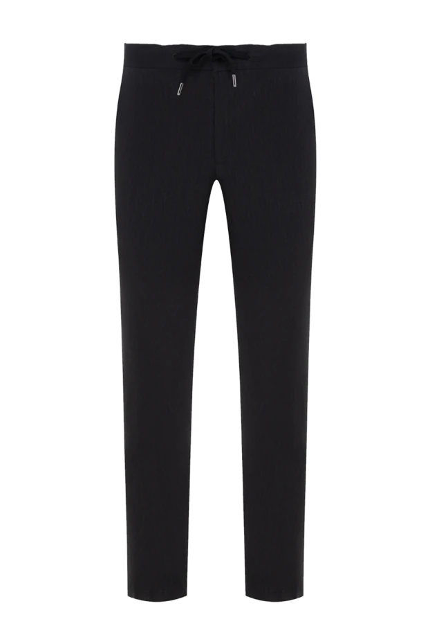 Cesare di Napoli black men's trousers made of linen and wool 186422 - photo 1