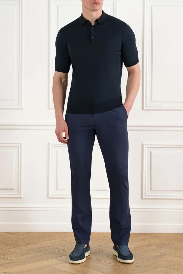 Cesare di Napoli ыңғайлы киюі бар жүннен жасалған шалбар 186433 - фото 2