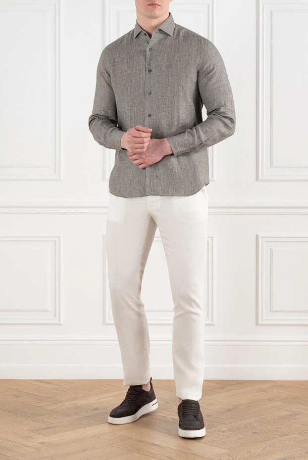 Cesare di Napoli ерлерге арналған жіптері бар ақ шалбар 186440 - фото 2