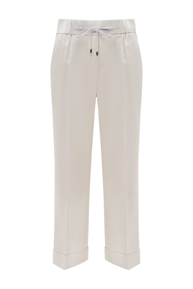 Галстук пен манжеттер бар әйелдердің бежевый шалбары - фото 1