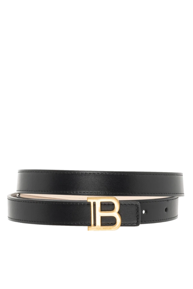 Thin B-Belt black women's calfskin belt - photo 1