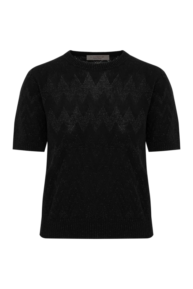 Джемпер с короткими рукавами женский черный - фото 1