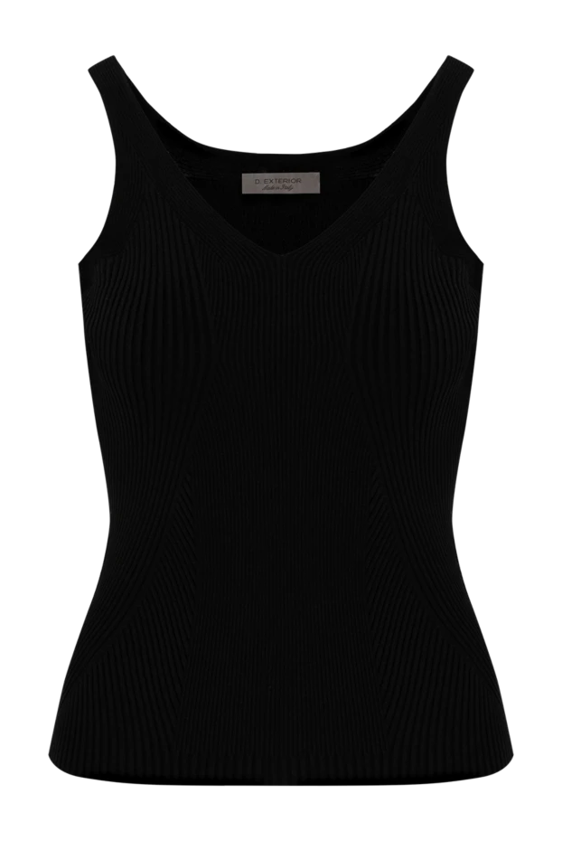 Текстуралы тоқылған жеңсіз вискозды жейде - фото 1