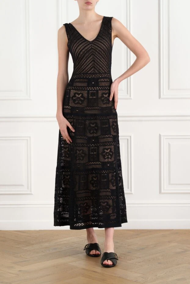 D.Exterior длинное платье из кружева с глубоким v-образным вырезом 186499 - фото 2