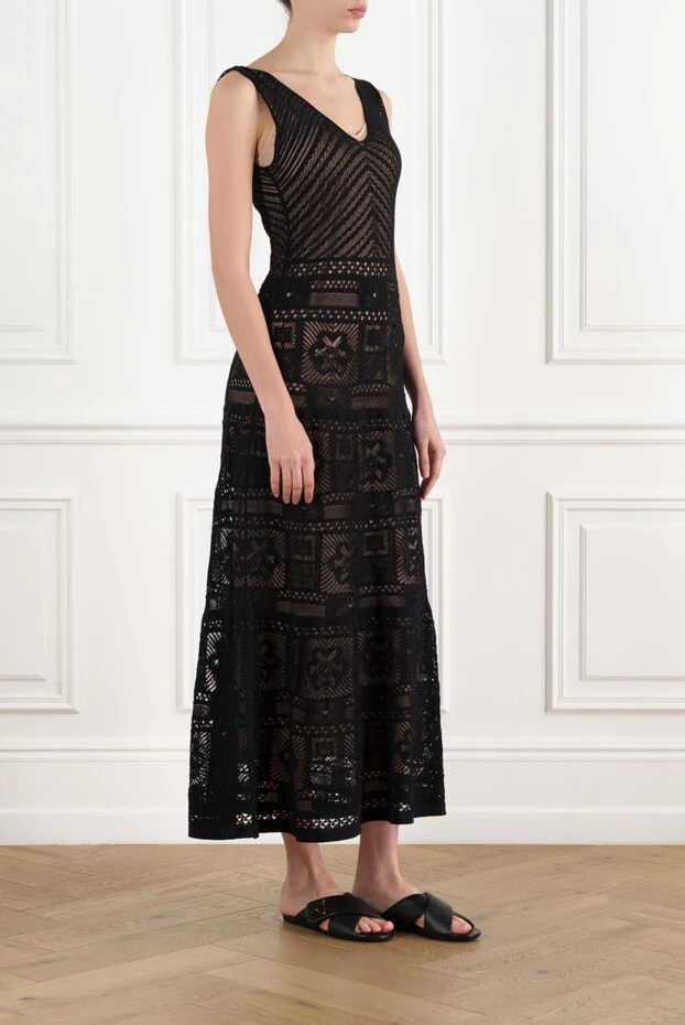 D.Exterior длинное платье из кружева с глубоким v-образным вырезом 186499 - фото 3