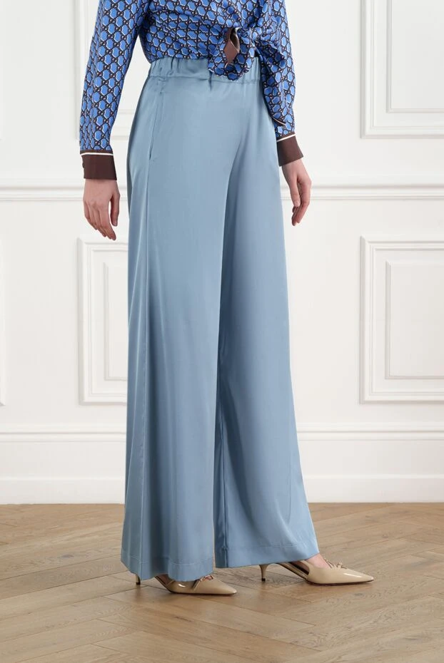 D.Exterior женские брюки голубые широкие 186503 - фото 3