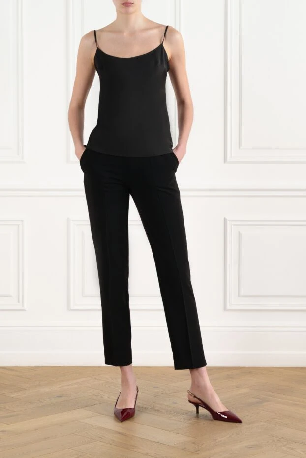 D.Exterior брюки женские черные классические на резинке 186504 - фото 2