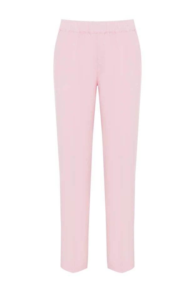 Розовые брюки женские классические на резинке - фото 1