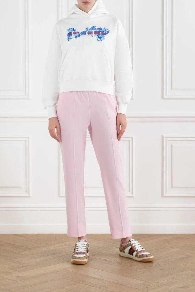 D.Exterior розовые брюки женские классические на резинке 186505 - фото 2