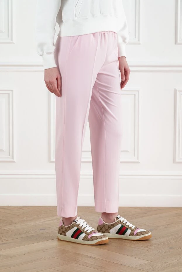 D.Exterior розовые брюки женские классические на резинке 186505 - фото 3