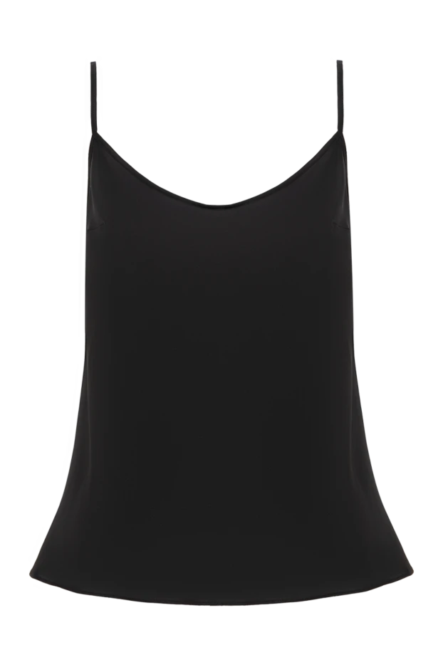 Топ на бретельках черный женский - фото 1