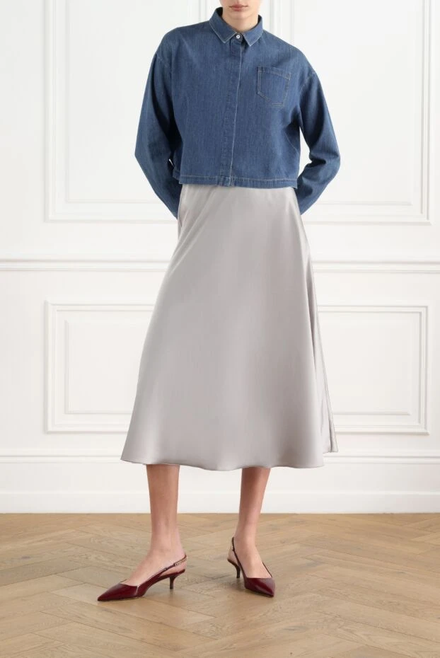 D.Exterior юбка-миди серая женская 186513 - фото 2