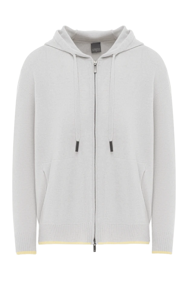 Сұр түсті кашемирден жасалған сыдырма капюшон - фото 1