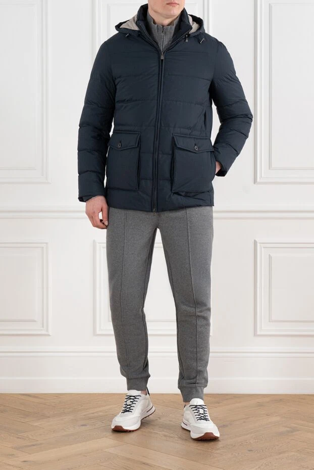 A down jacket made of matte fabric with insulation and voluminous pockets - photo 2