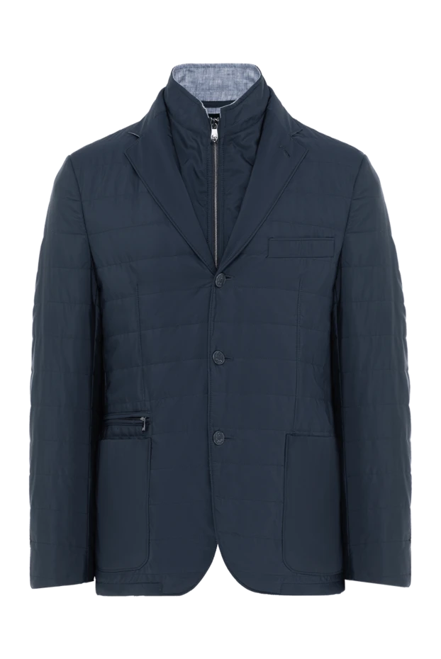 Men's blue quilted jacket - photo 1