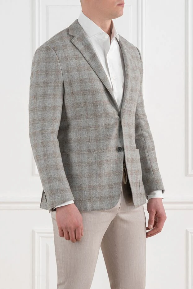 Corneliani жүннен және кашемирден тігілген ерлер күртеше, сұр түсті 186537 - фото 3