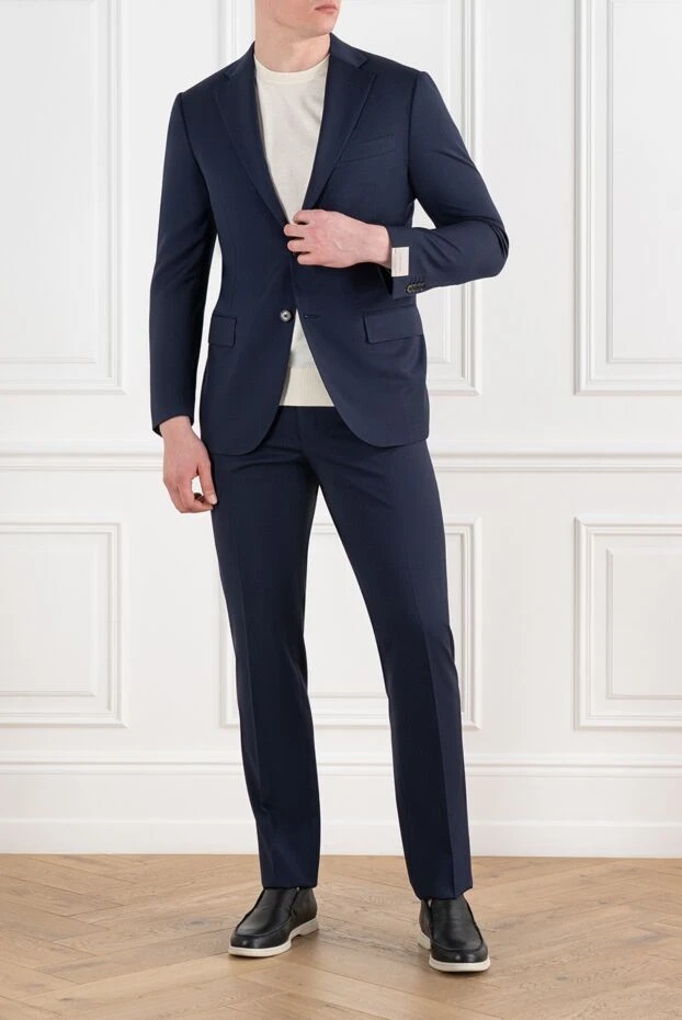 Corneliani костюм из шерсти темно-синего цвета 186544 - фото 2