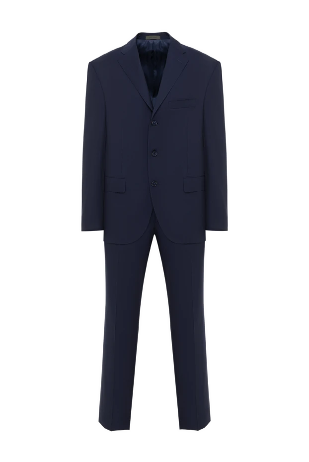 Corneliani men's classic wool suit blue 186548 - photo 1