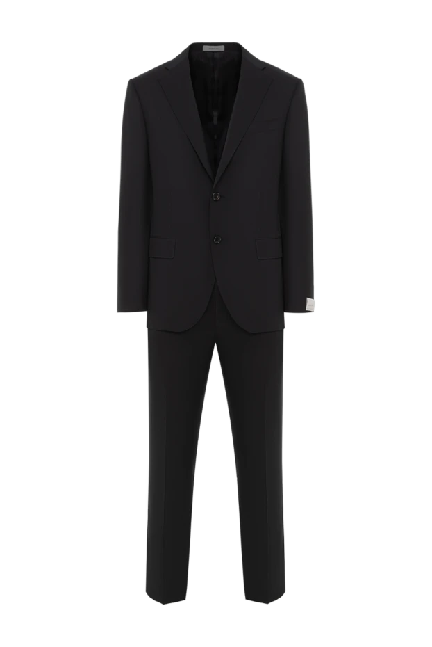 Corneliani классикалық қара ерлерге арналған жүннен жасалған костюм 186550 - фото 1