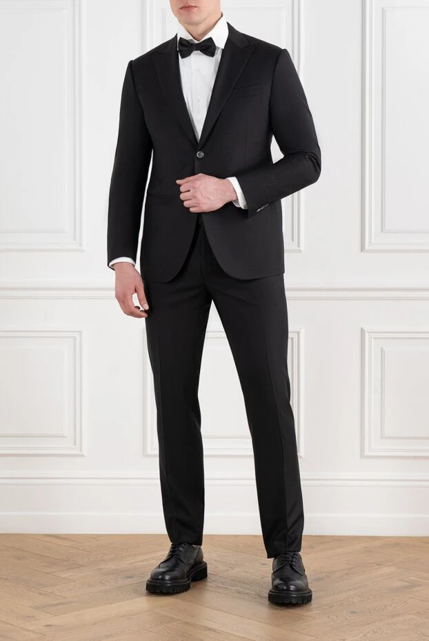 Corneliani костюм классический мужской шерстяной черный 186551 - фото 2