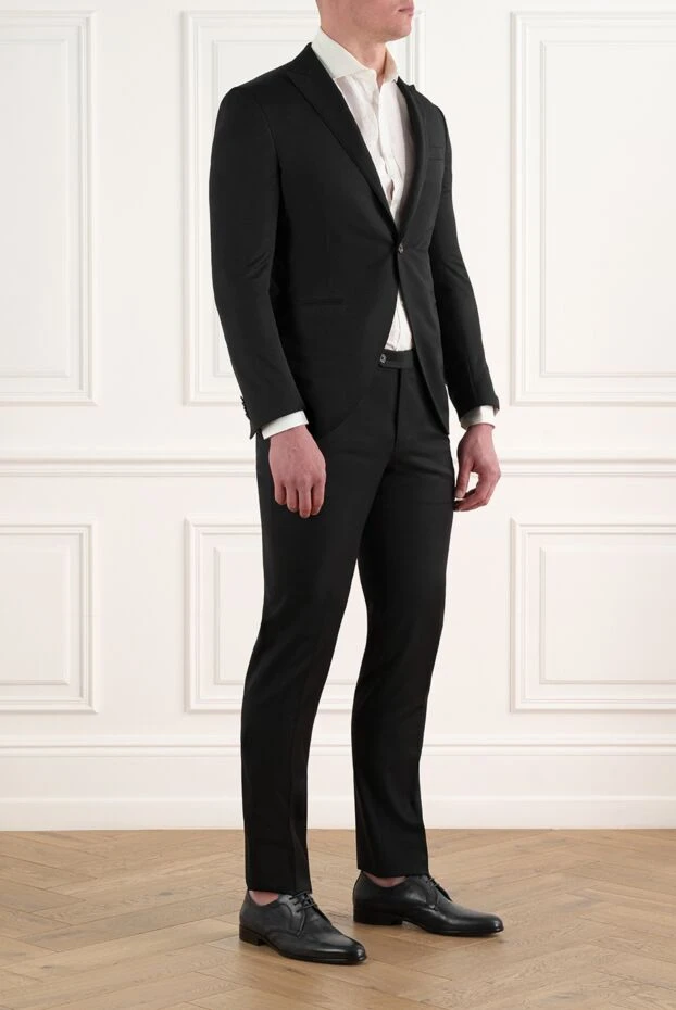 Corneliani men's classic black wool suit 186554 - photo 3