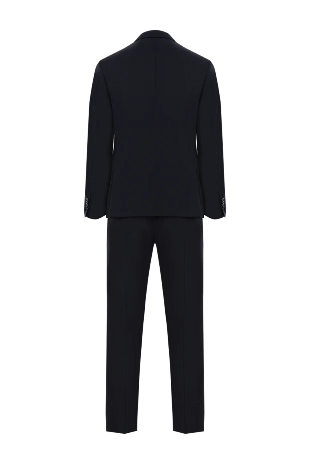 Corneliani көк жүннен жасалған іскерлік костюм, бір төсті күртеше 186556 - фото 2