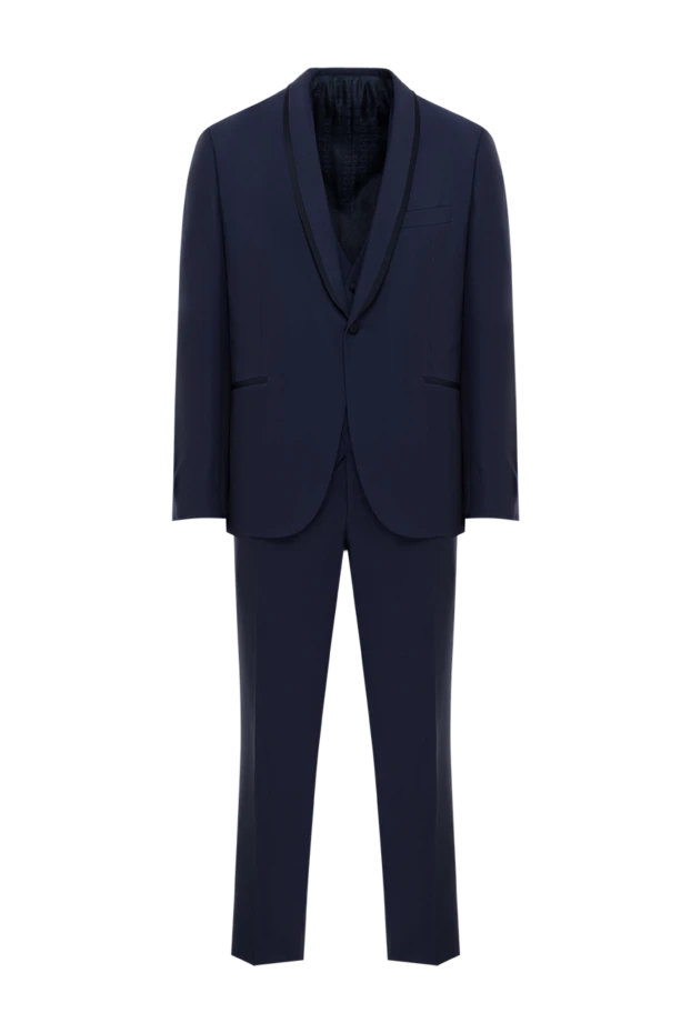 Men's classic wool suit blue - photo 1