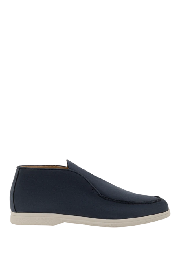 Men's blue nubuck loafers - photo 1