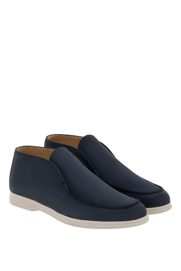 Corneliani men's blue nubuck loafers 186569 - photo 3