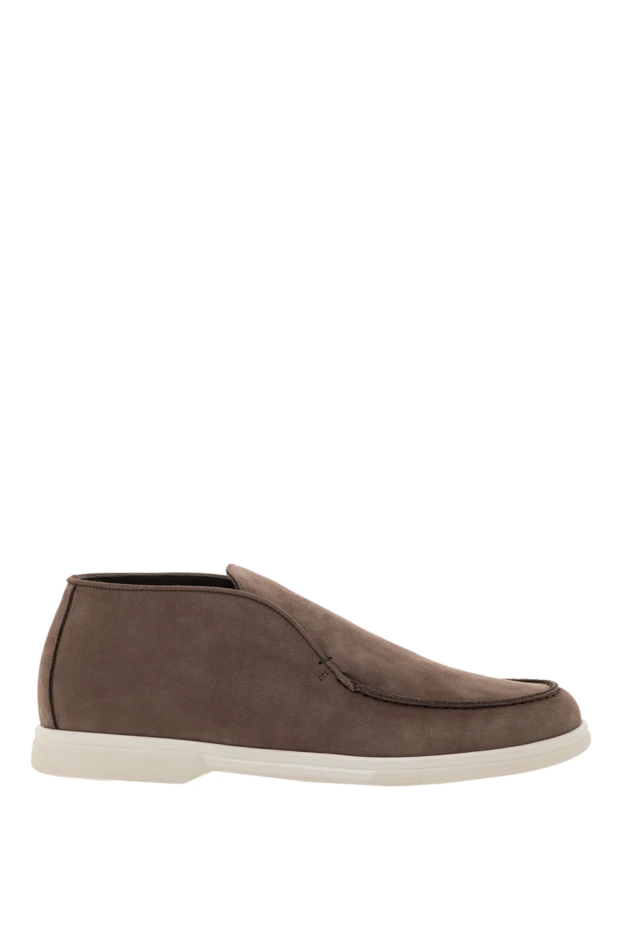 Men's nubuck high loafers brown - photo 1