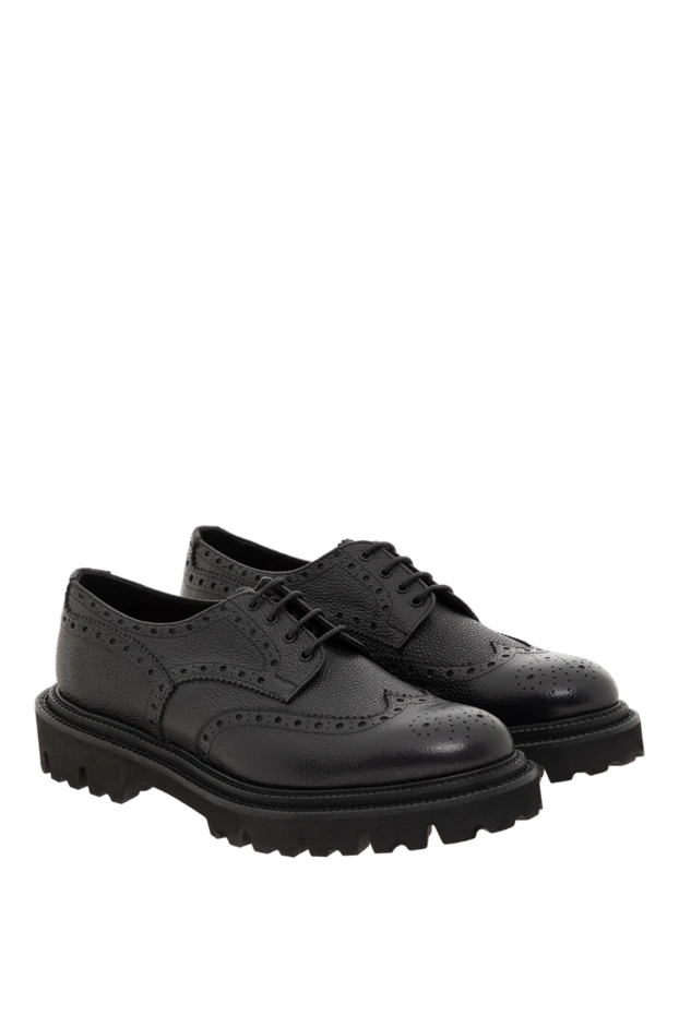 Corneliani черные туфли дерби из телячьей кожи мужские 186576 - фото 3