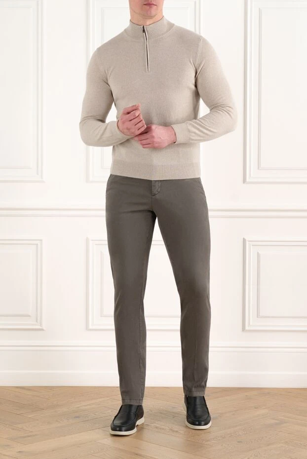 Бежевый тройер из шерсти и кашемира на молнии - фото 2