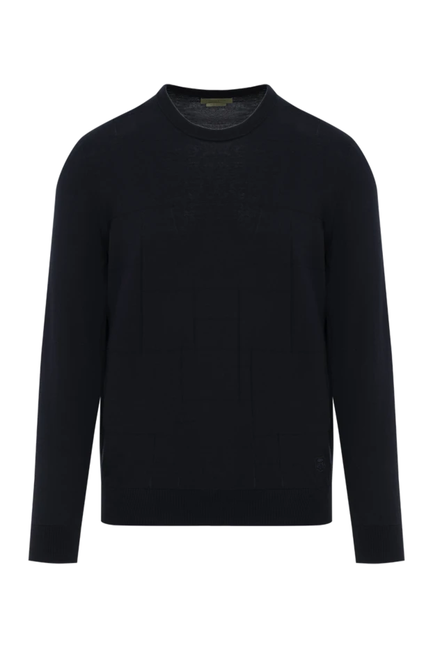 Corneliani basic blue cotton jumper for men 186616 - photo 1