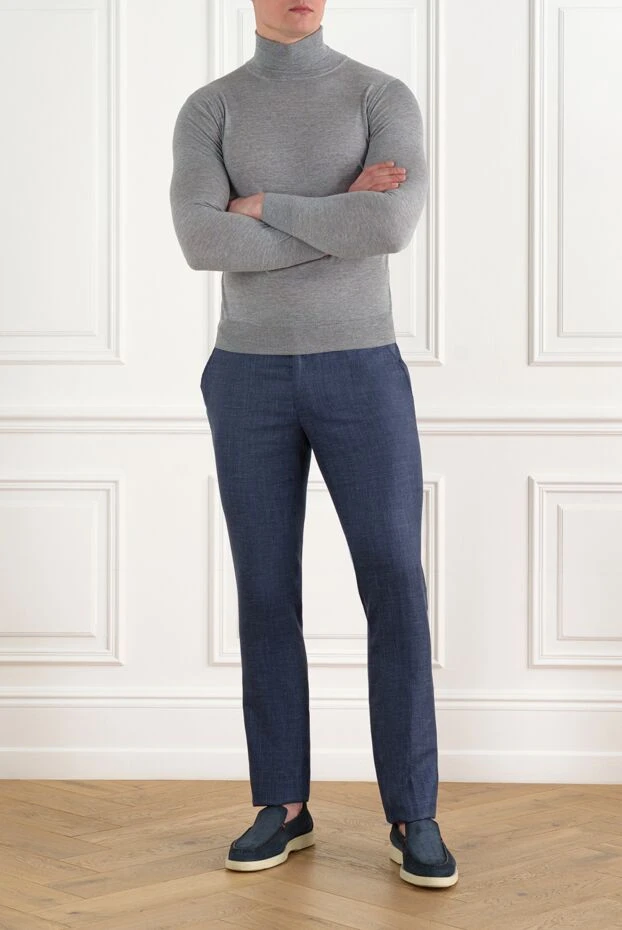 Ерлерге арналған сұр жылы жүннен жасалған гольф - фото 2