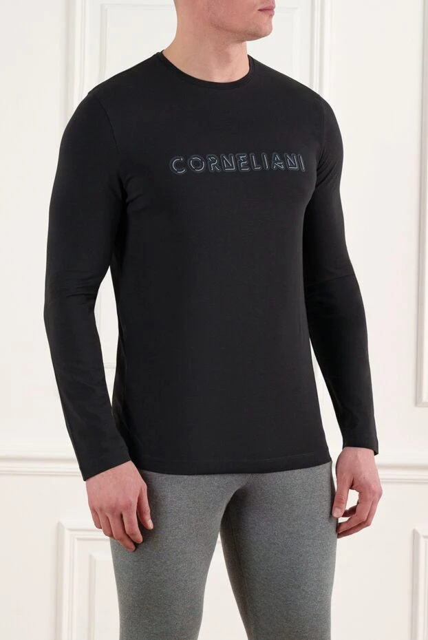 Corneliani black men's cotton sweatshirt 186629 - photo 3