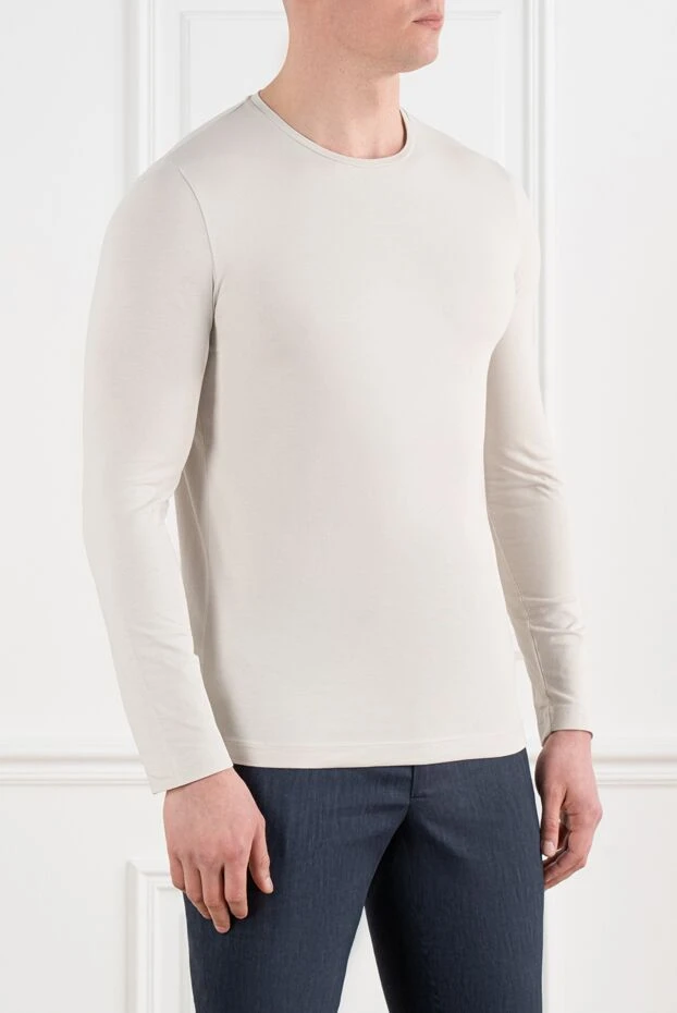 Corneliani men's beige cotton sweatshirt 186630 - photo 3