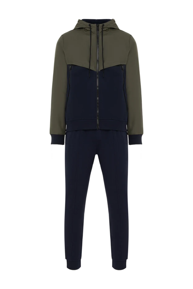 Капюшоны бар екі түсті ерлер спорт костюмі - фото 1