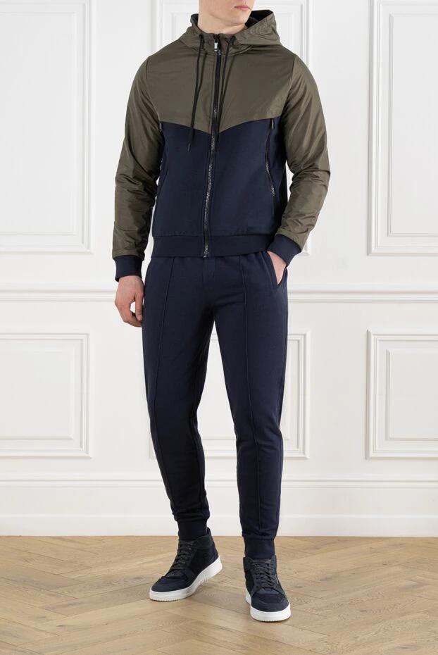 Corneliani men's two-tone tracksuit with hood 186637 - photo 2