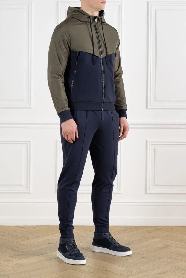 Corneliani men's two-tone tracksuit with hood 186637 - photo 3