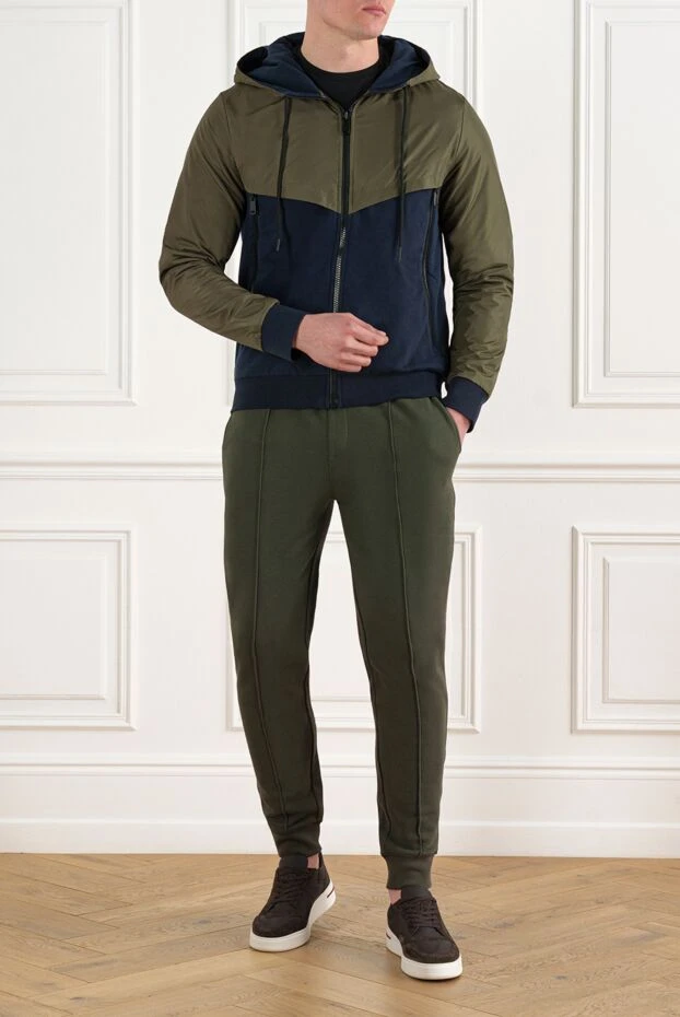 Men's two-tone walking suit with hood - photo 2