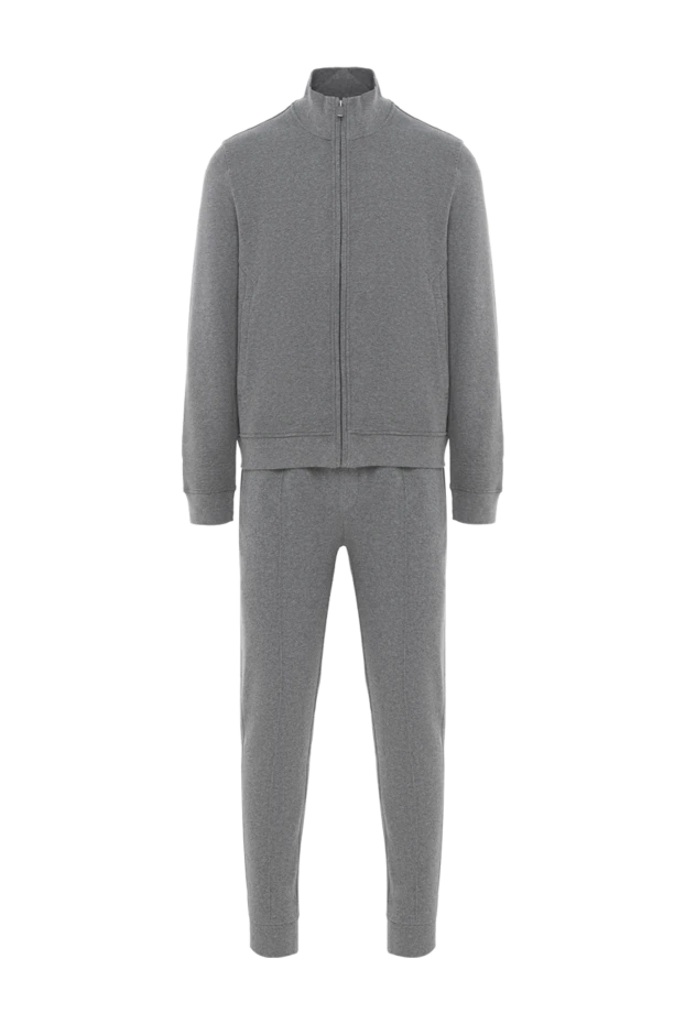 Мақтадан жасалған сұр ерлерге арналған спорт костюмі - фото 1