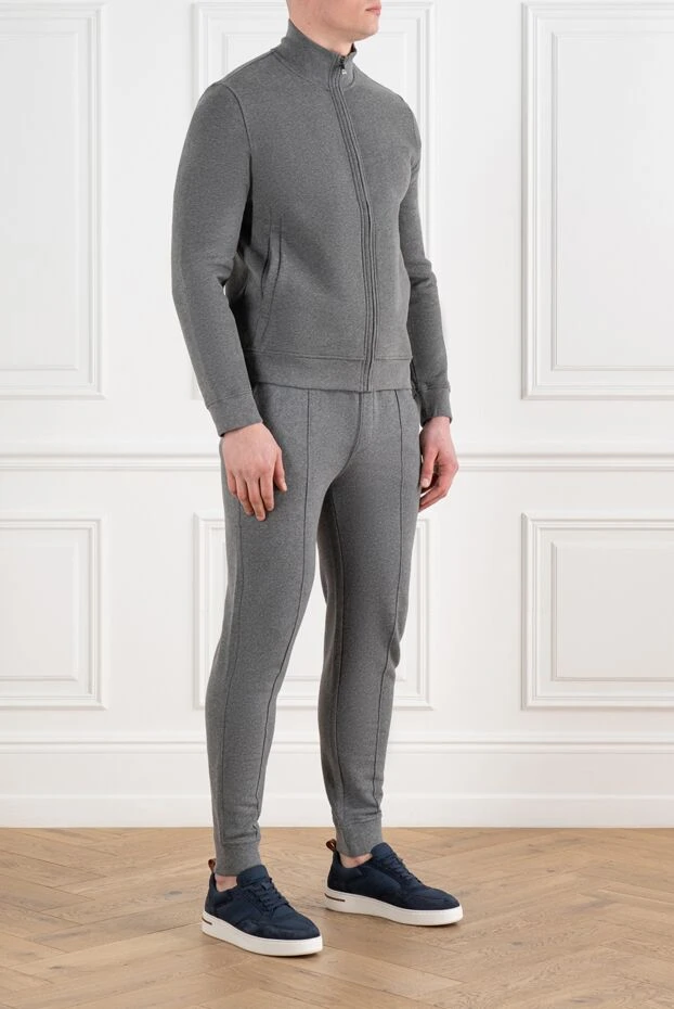 Corneliani gray men's cotton tracksuit 186646 - photo 3